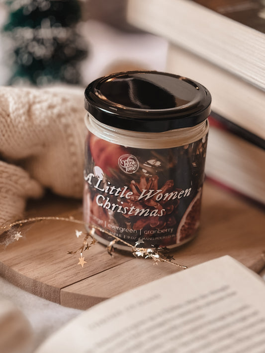 A Little Women Christmas Candle