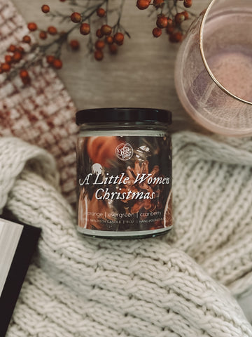 A Little Women Christmas Candle