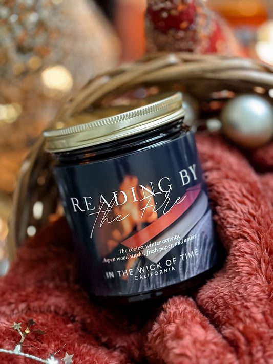 Reading by the Fire Candle