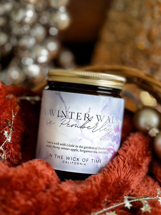 A Winter Walk in Pemberley Candle