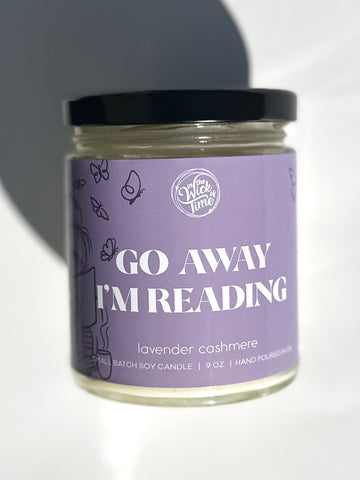 Go Away, I’m Reading Candle 9 OZ