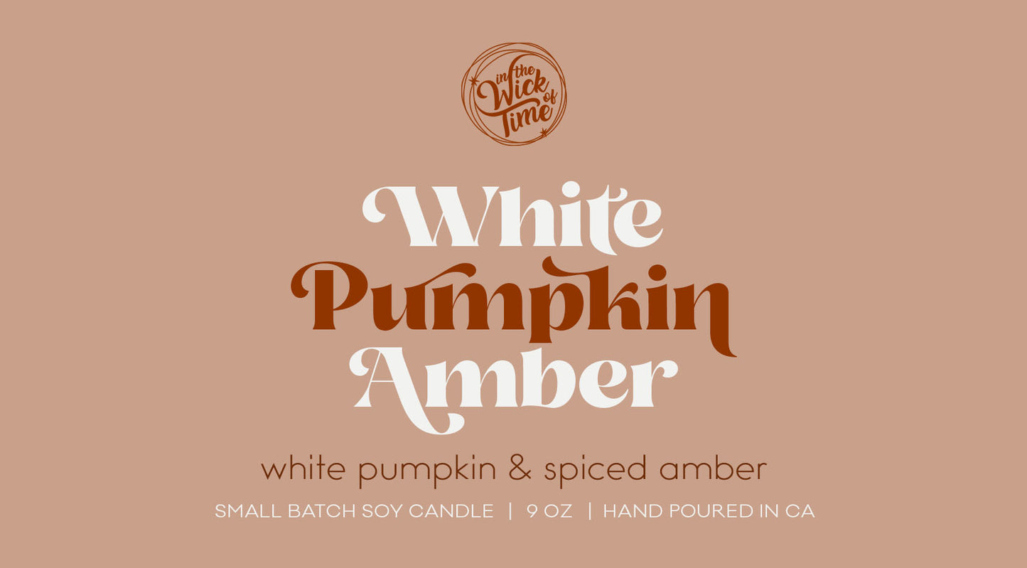 White Pumpkin Amber Candle | 9 oz