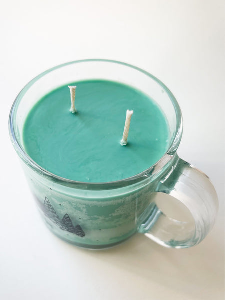 Forest Cabin Mug Candle